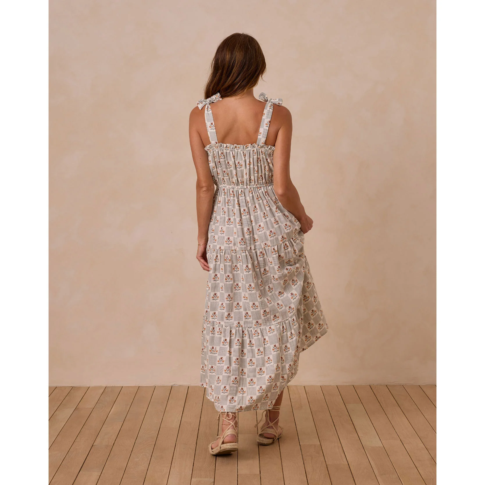 Rylee and Cru Ivory Garden Grid Delphina Women Dress - Image 2
