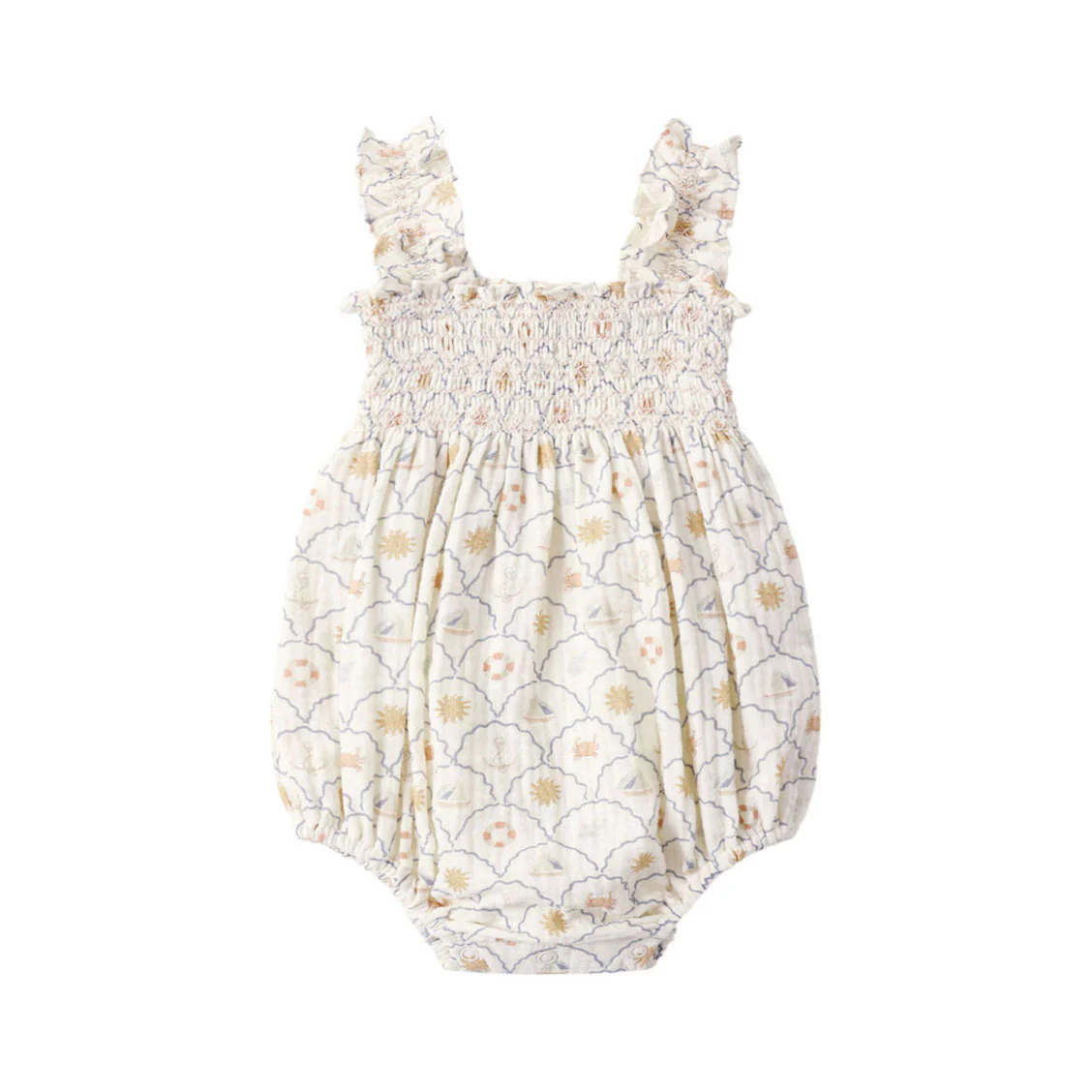 Rylee and Cru  Ivory Nautical Julia Romper