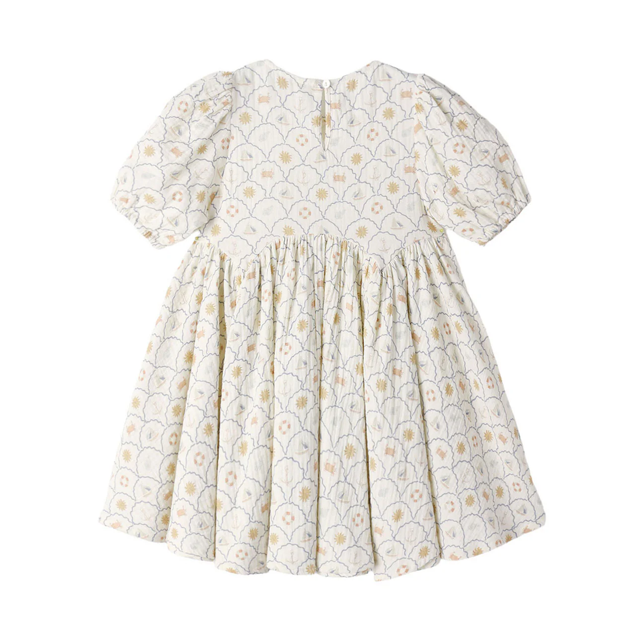 Rylee and Cru  Ivory Nautical Rose Dress - Image 2