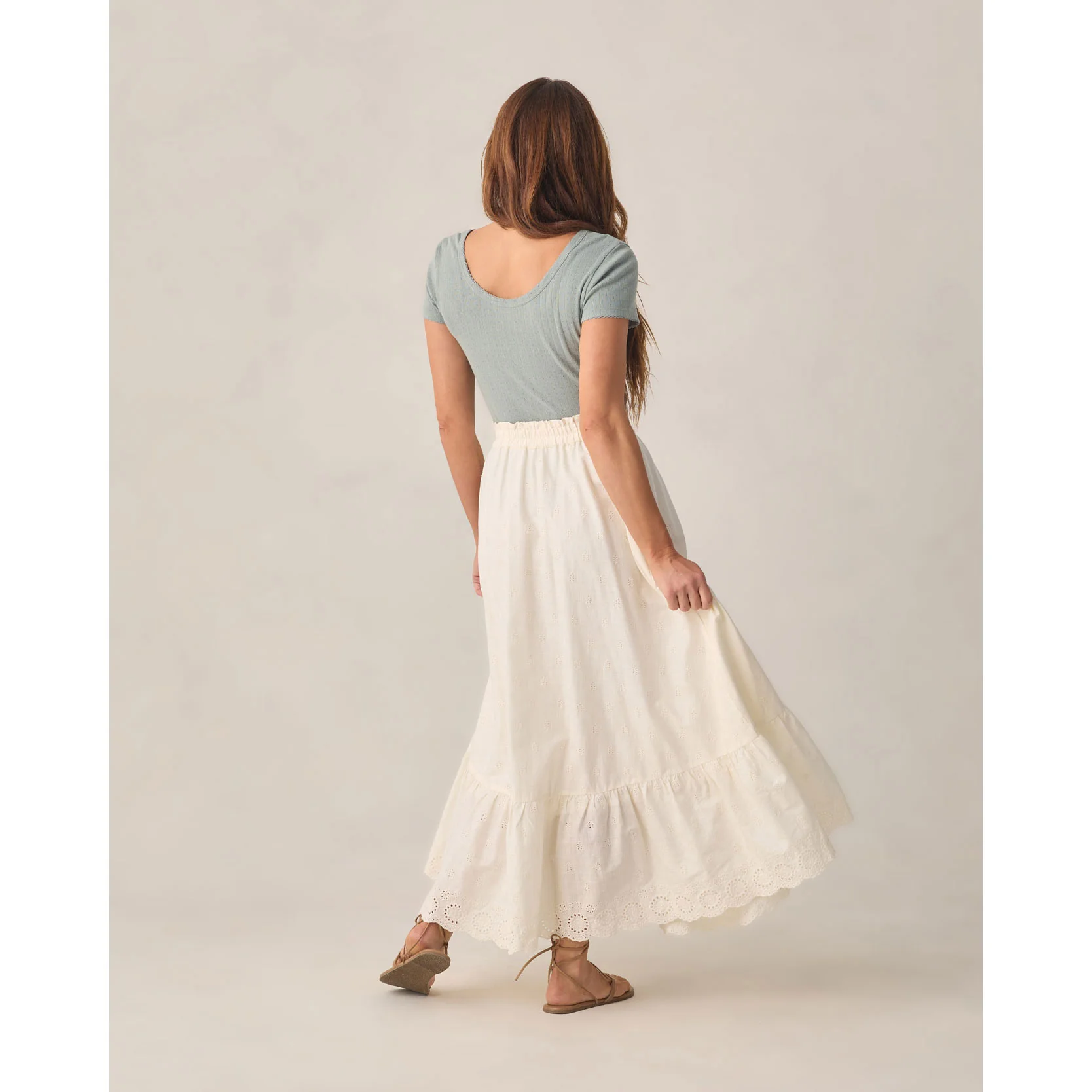 Rylee and Cru  Ivory Rose Women Maxi Skirt - Image 2