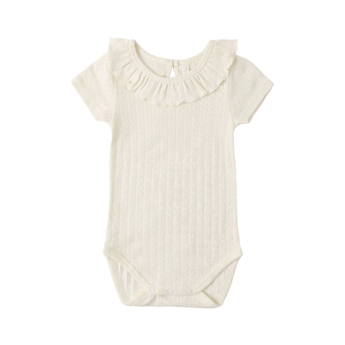 Rylee and Cru  Ivory Ruffle Collar Bodysuit