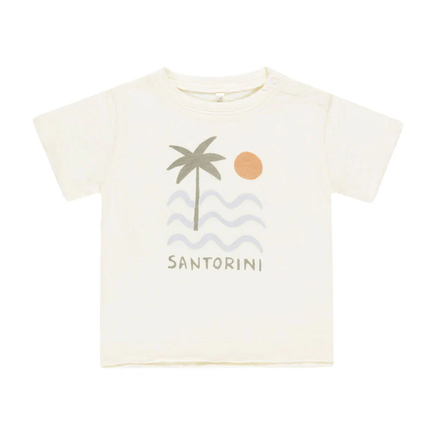 Rylee and Cru Ivory Santorini Raw Edge Tee