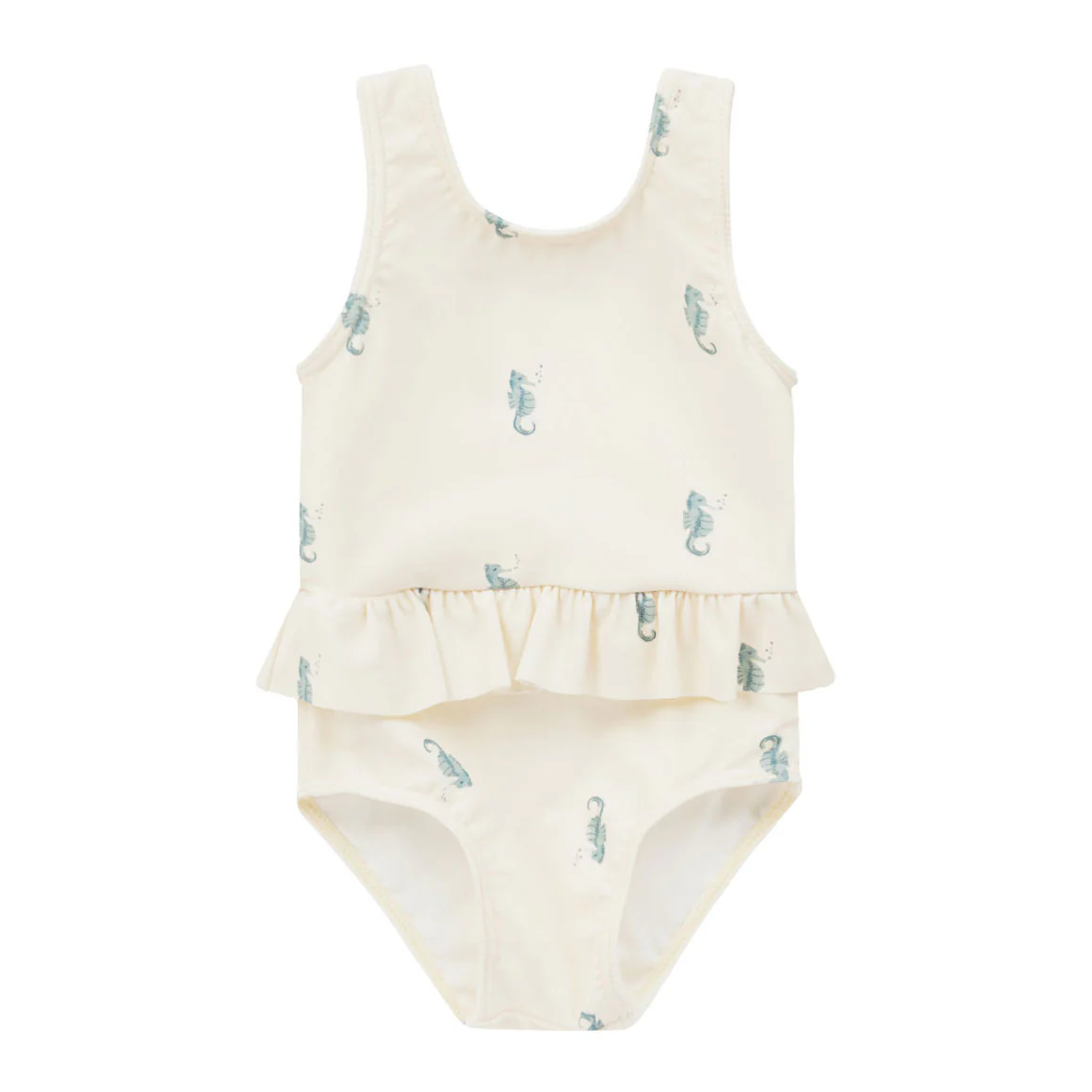 Rylee and Cru Ivory Skirted One-Piece - Seahorse