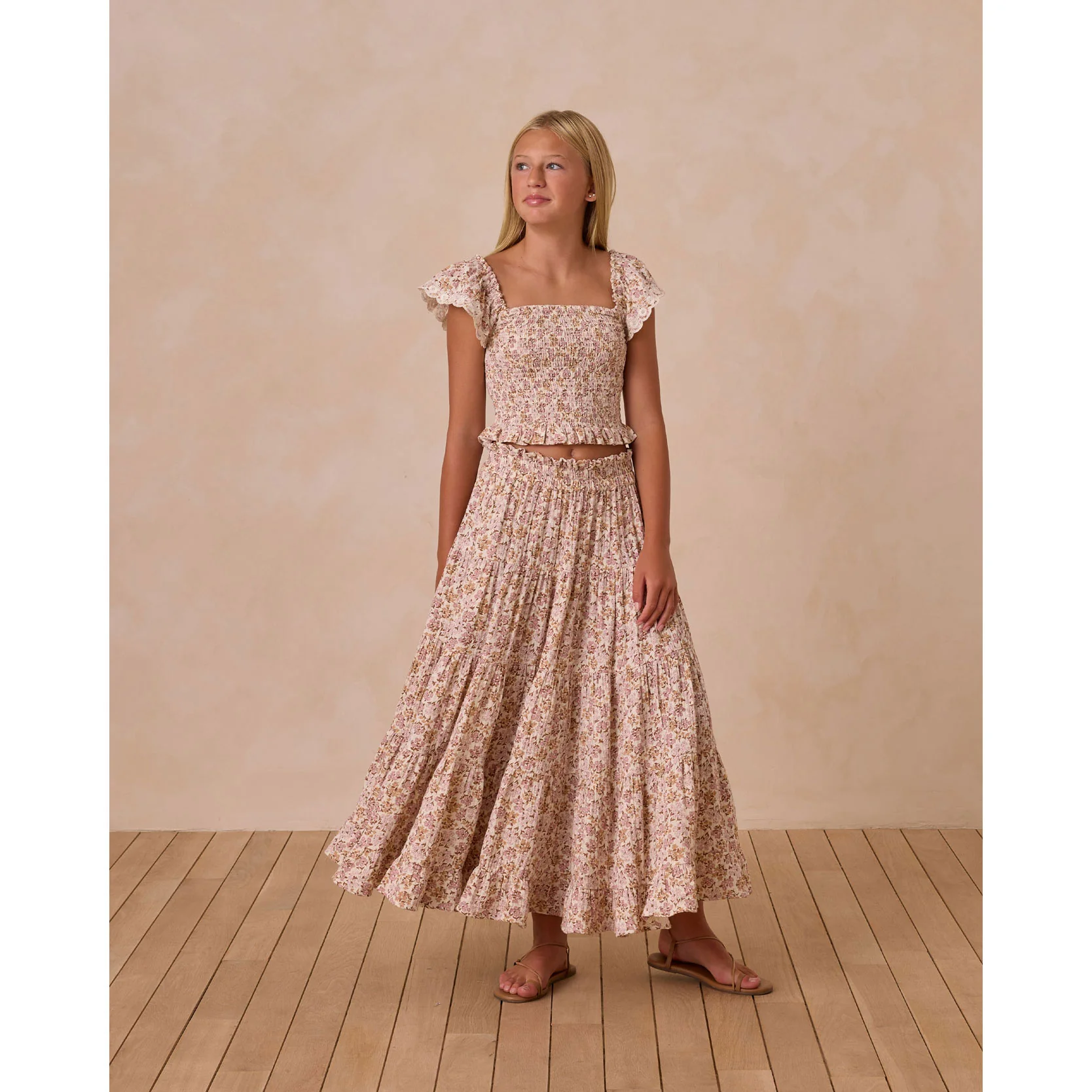 Rylee and Cru Ivory Wildflower Maxi Skirt - Image 2