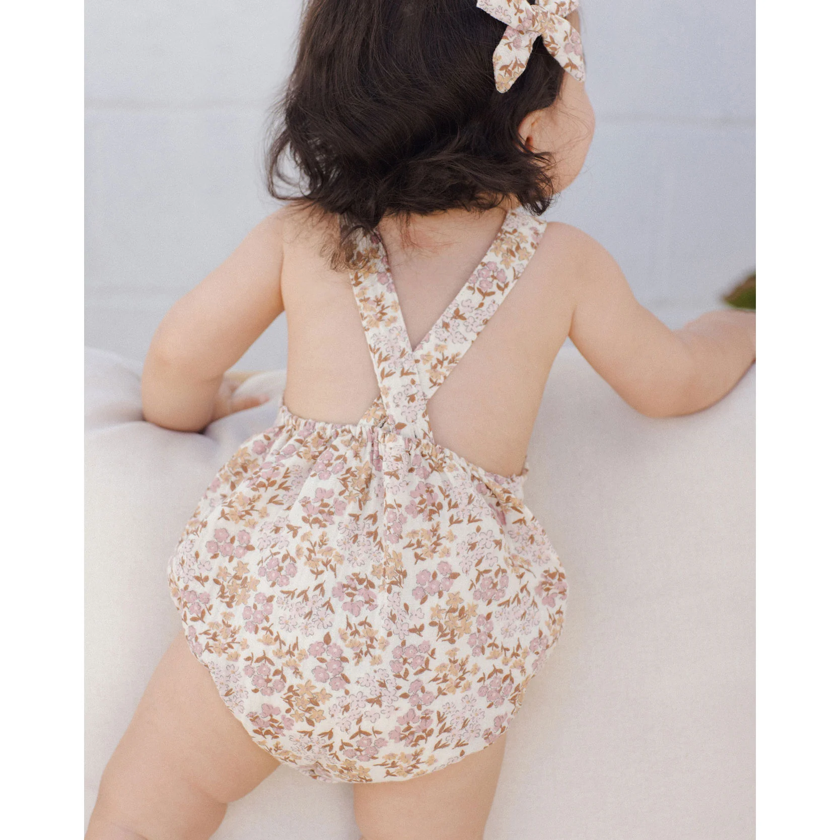 Rylee and Cru Ivory Wildflower Norah Romper - Image 3