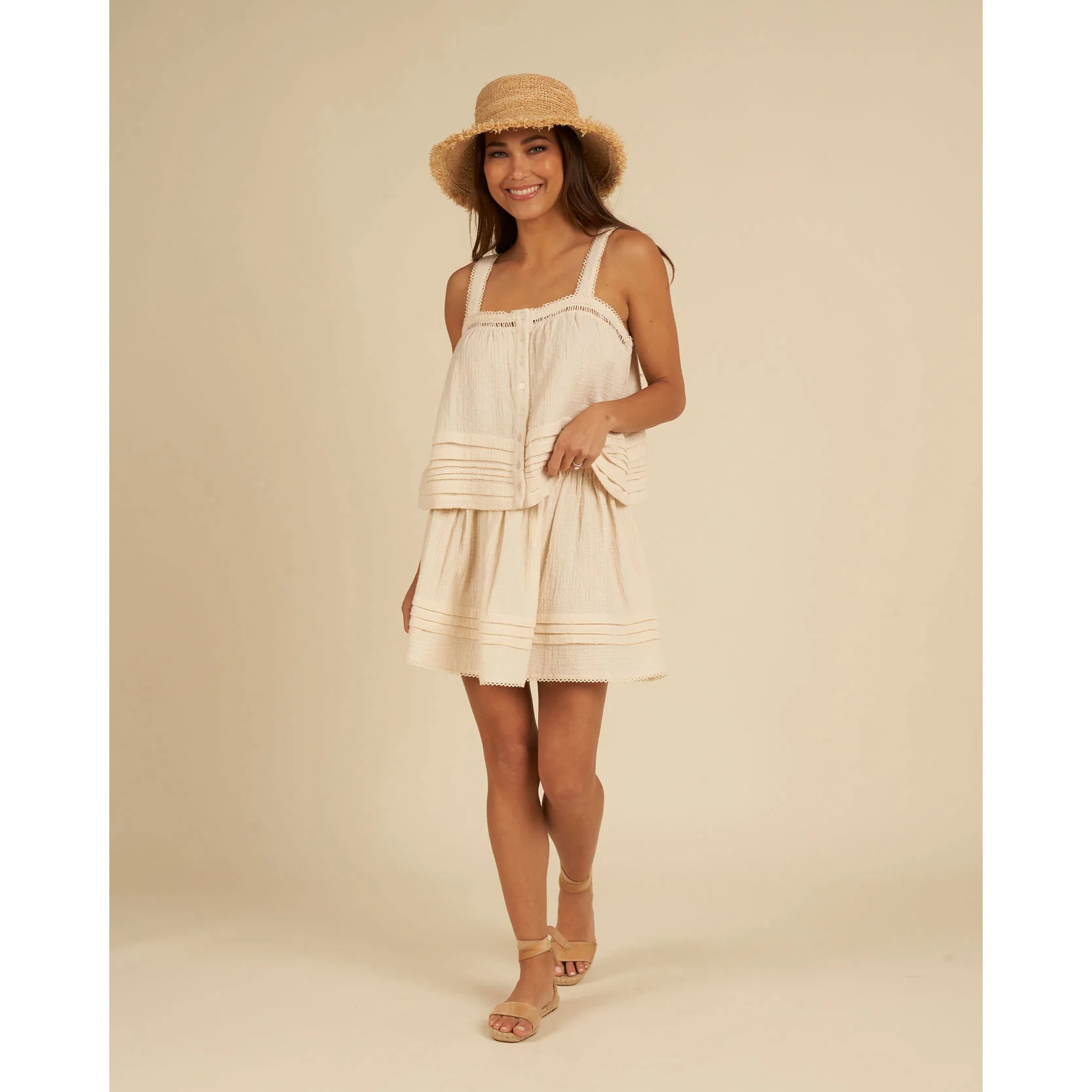 Rylee and Cru Ivory Womens Mae Skirt