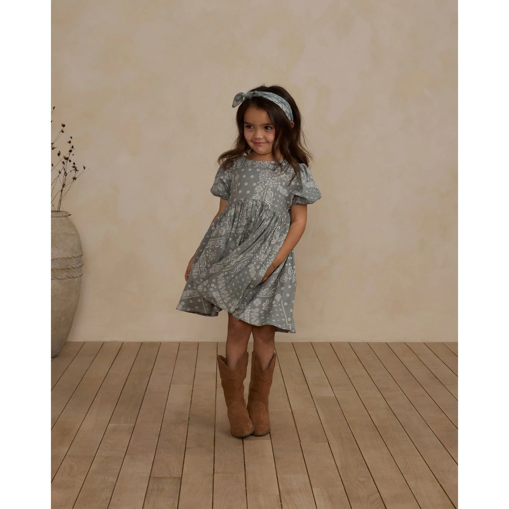 Rylee and Cru Laurel Bandana Rose Dress - Image 3
