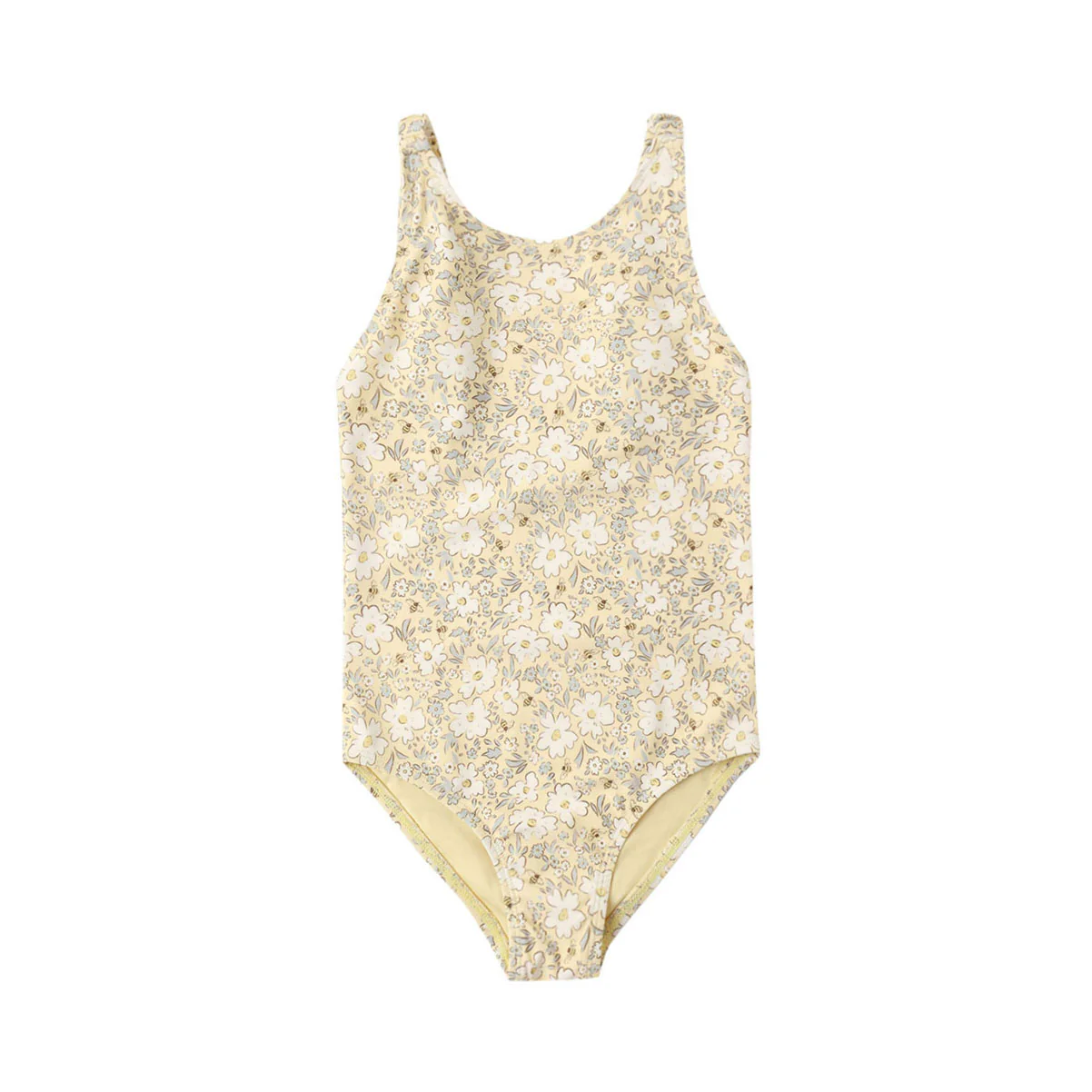 Rylee and Cru Lemon Meadow Scrunch One-Piece
