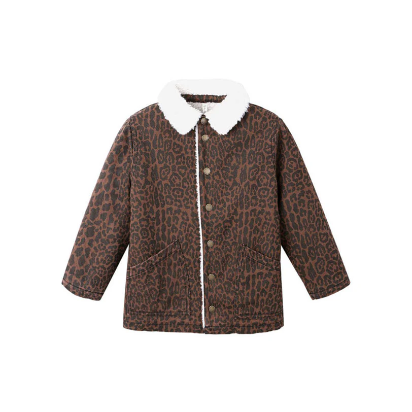 Rylee and Cru Leopard Long Chore Coat