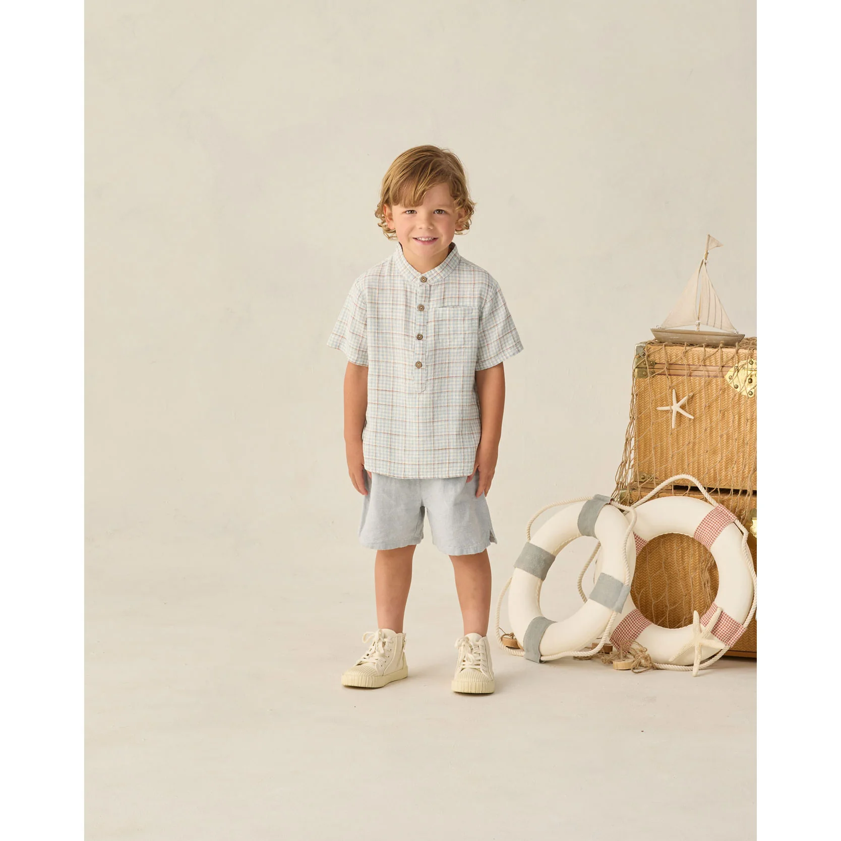 Rylee and Cru Light Blue Plaid Mason Shirt - Image 2