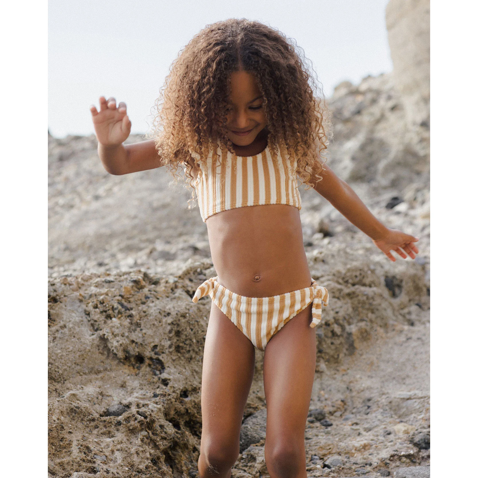 Rylee and Cru Marigold Stripe Ojai Bikini - Image 2