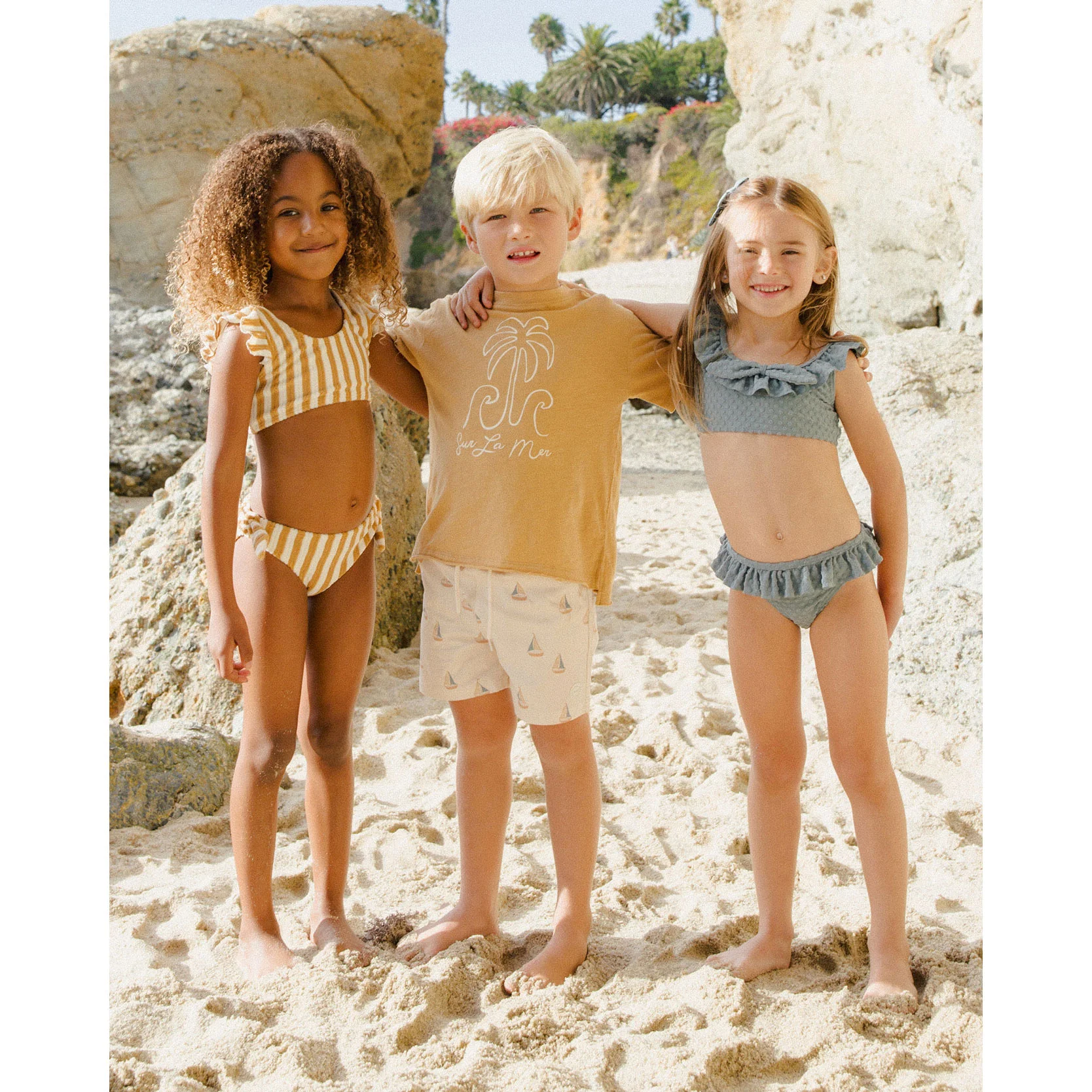 Rylee and Cru Marigold Stripe Ojai Bikini - Image 3