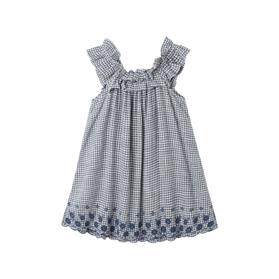 Rylee and Cru   Marine Gingham Lennon Dress