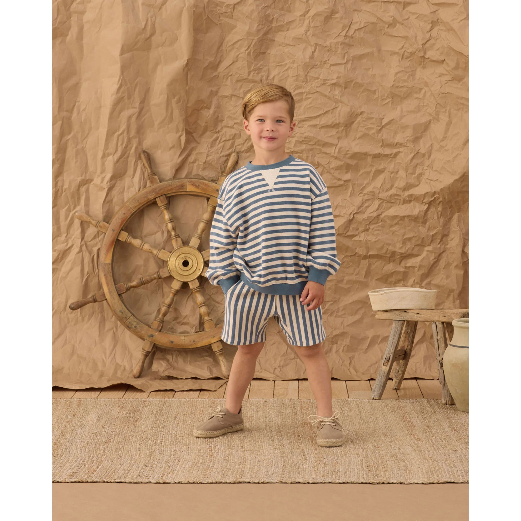 Rylee and Cru  Marine Stripe Relaxed Short - Image 2