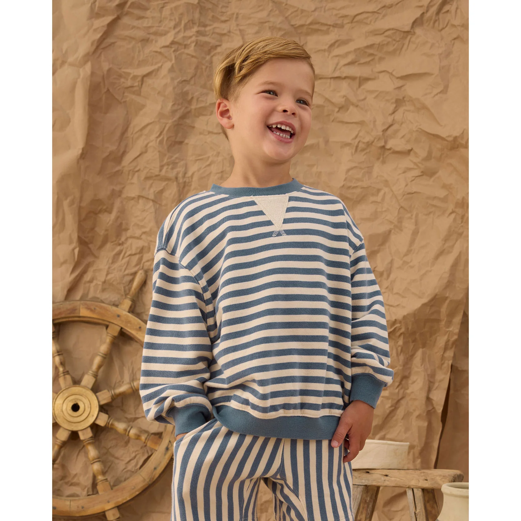 Rylee and Cru  Marine Stripe Relaxed Short - Image 3