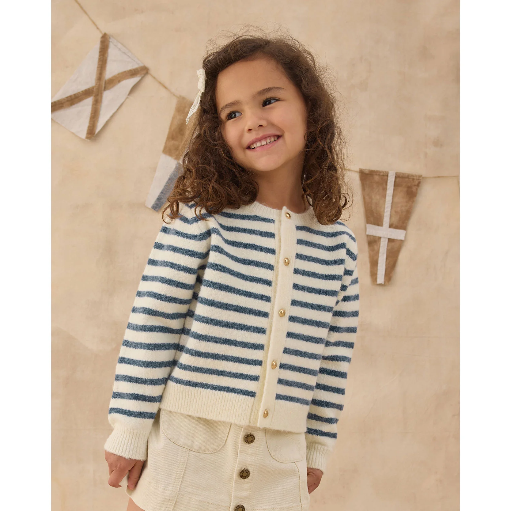 Rylee and Cru  Maritime Stripe Classic Cardigan - Image 2