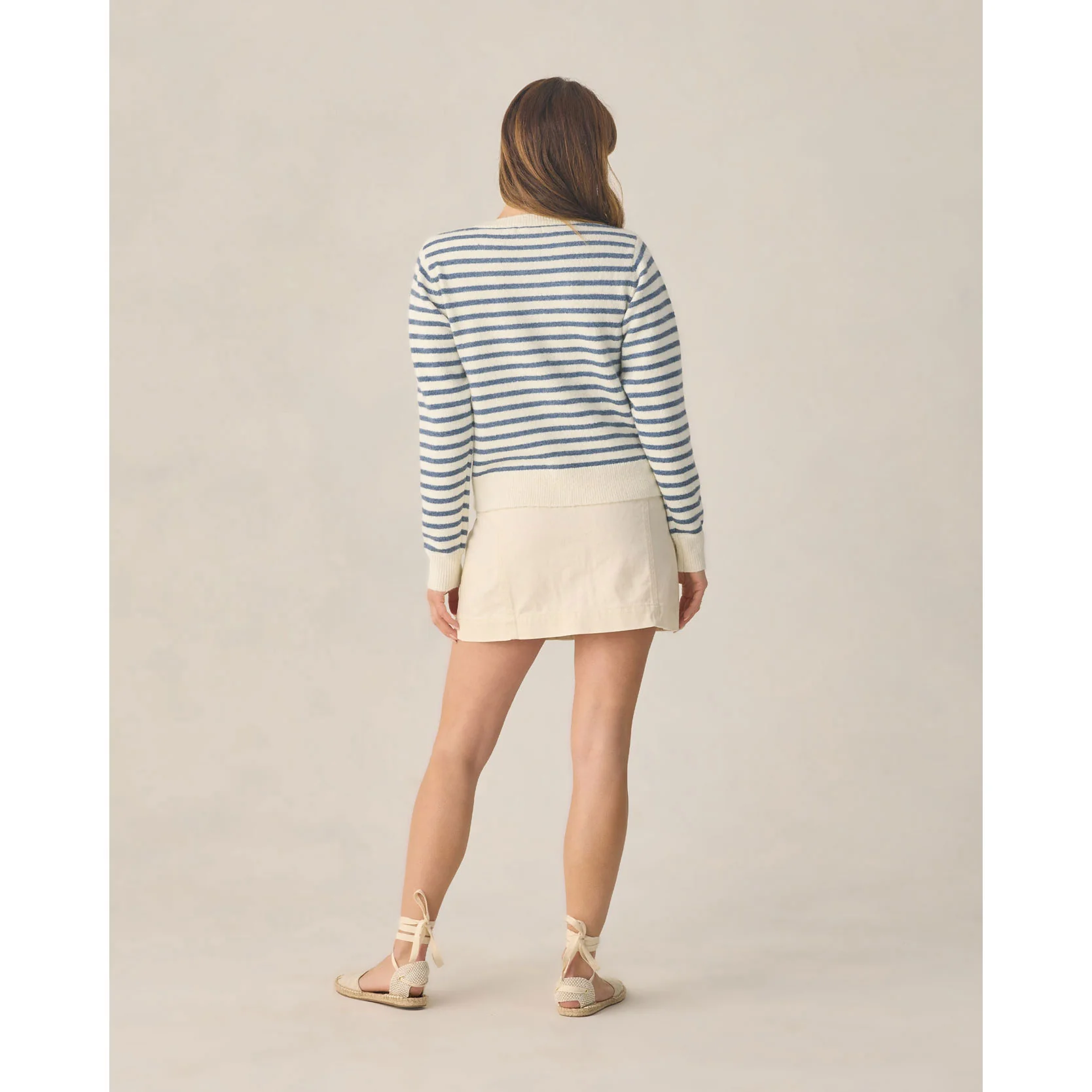 Rylee and Cru Maritime Stripe Women's Classic Cardigan - Image 2