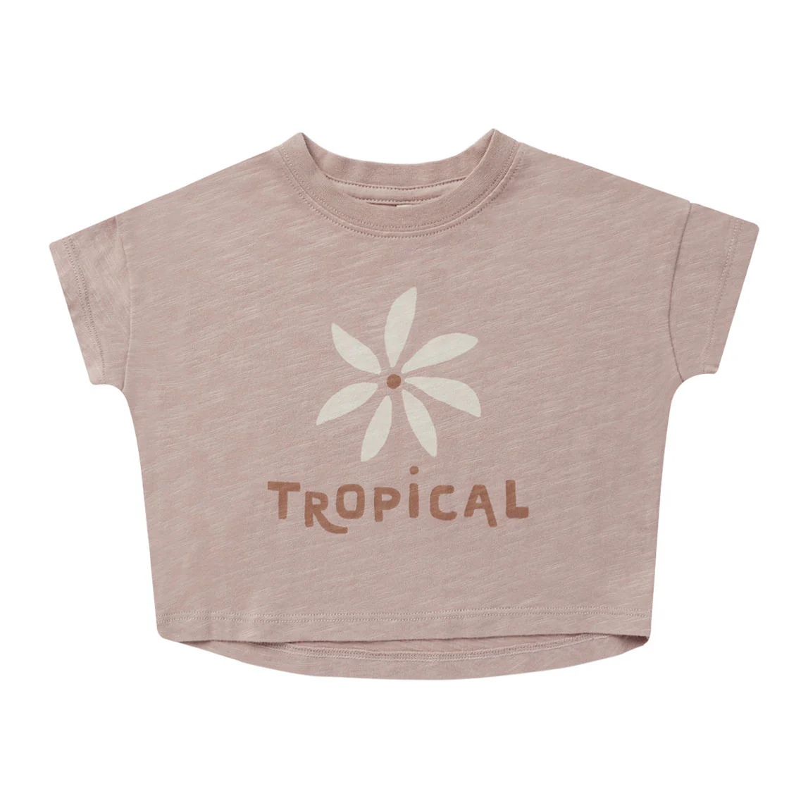Rylee and Cru Mauve Boxy Tee - Tropical