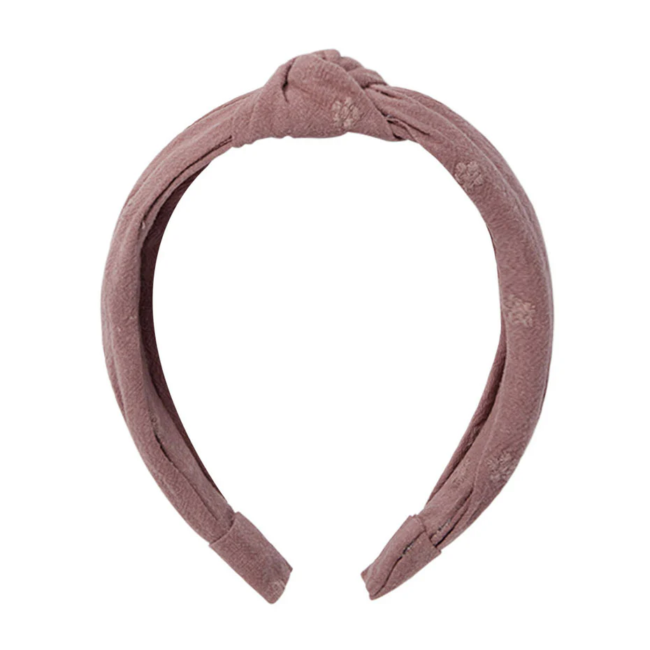 Rylee and Cru Mulberry Knotted Headband - Mulberry Daisy