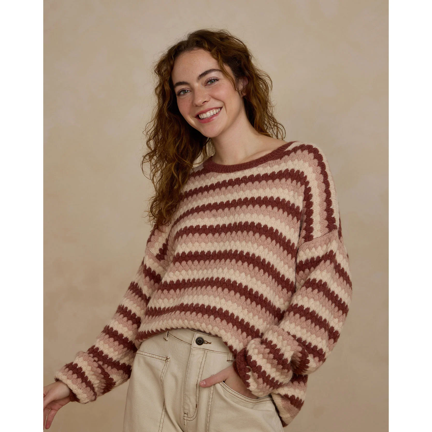 Rylee and Cru Multi Stripe Aspen Women Sweater