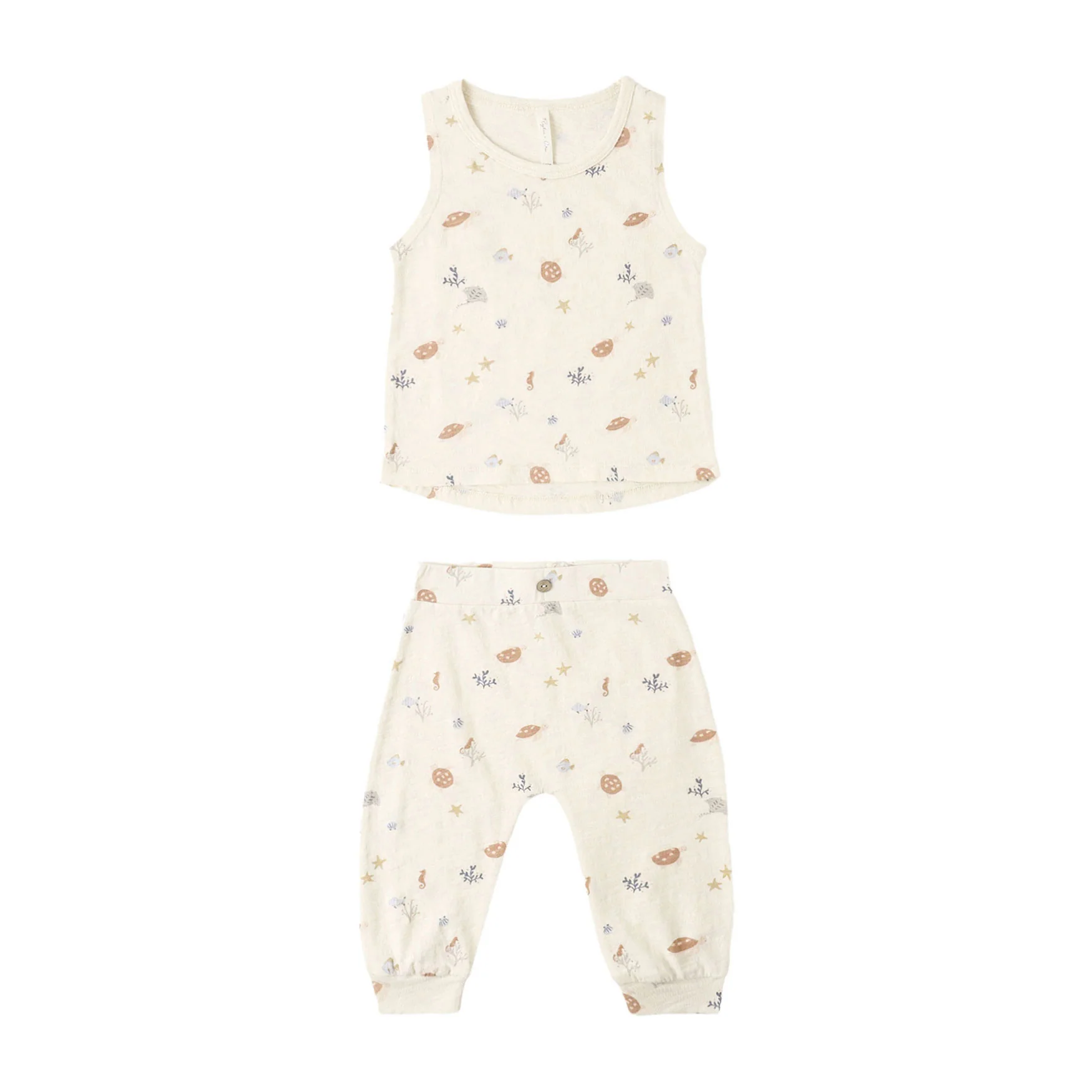 Rylee and Cru  Natural Aquatic Tank + Slouch Pant Set