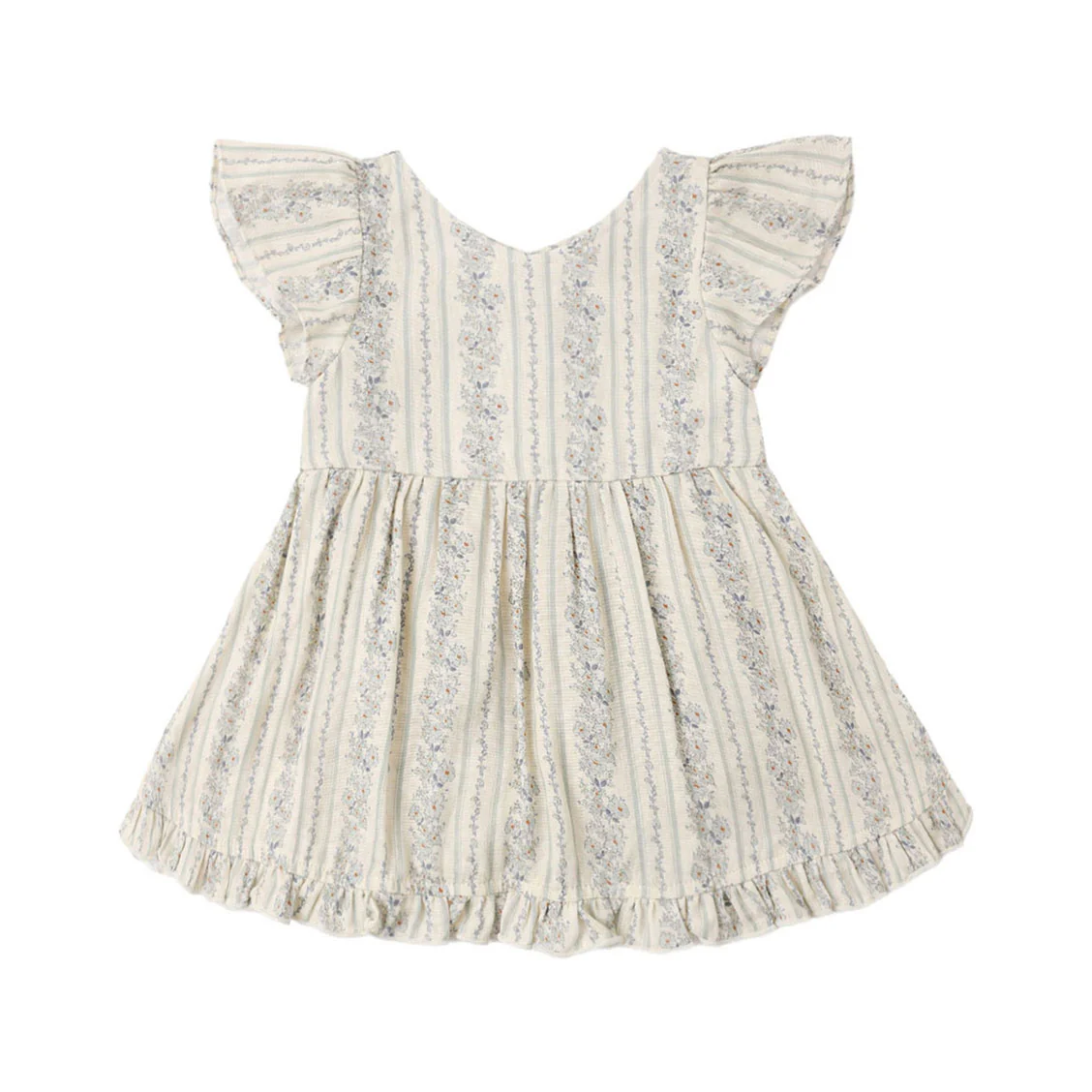 Rylee and Cru  Natural Blue Floral Lila Romper