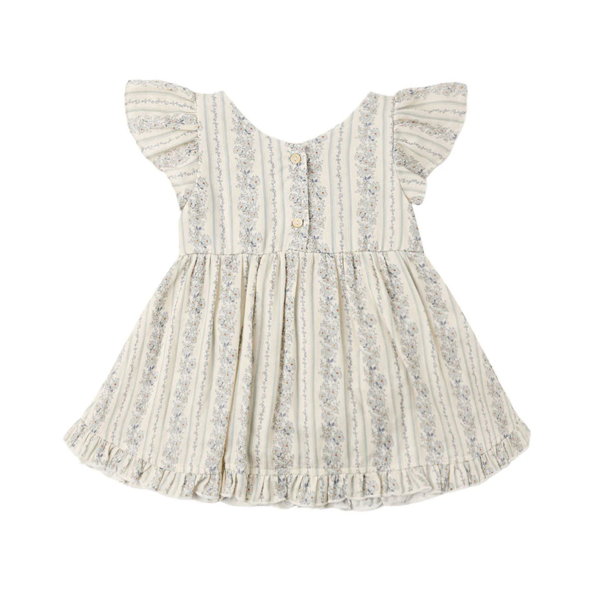 Rylee and Cru  Natural Blue Floral Lila Romper - Image 3