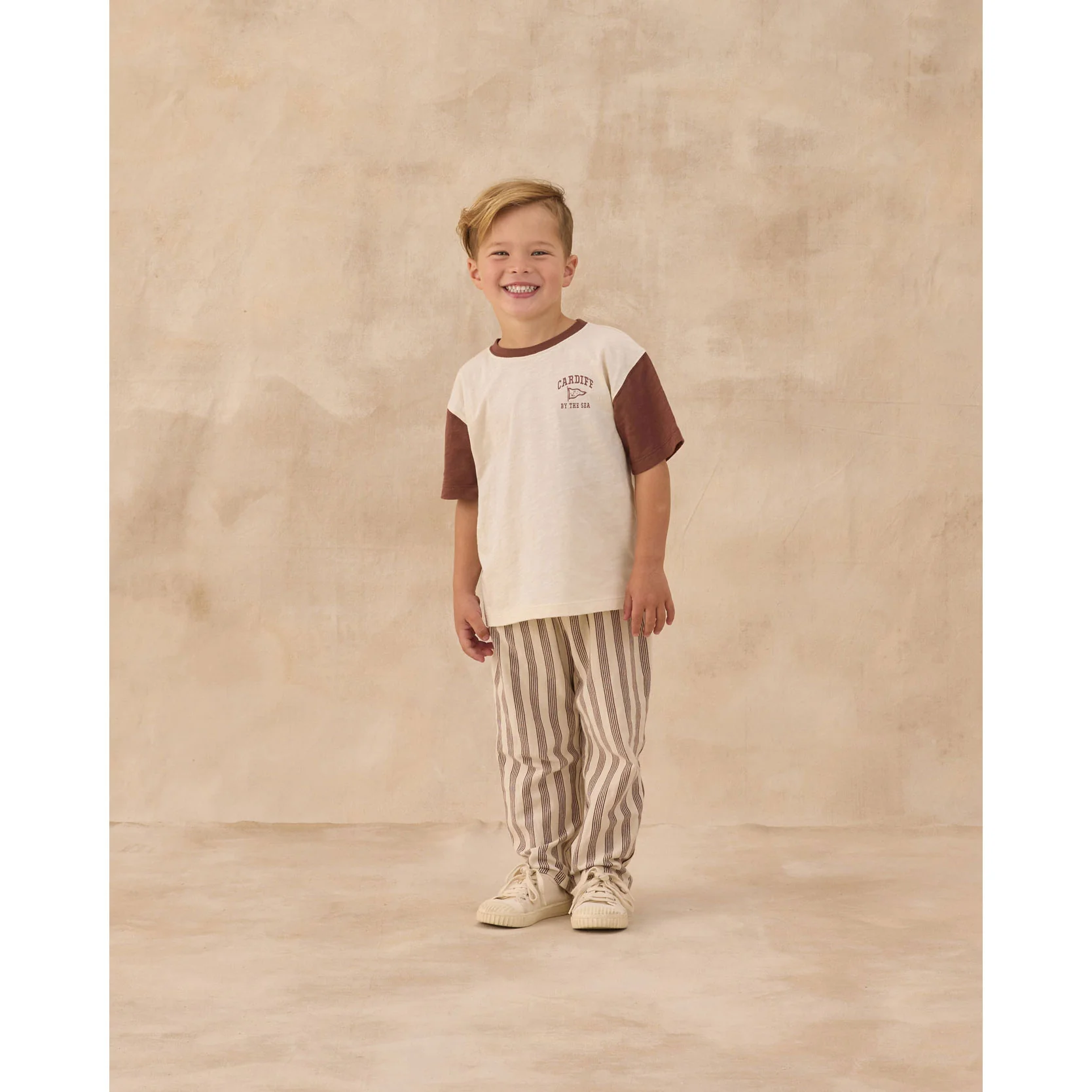 Rylee and Cru  Natural Cardiff By The Sea Contrast Tee - Image 2