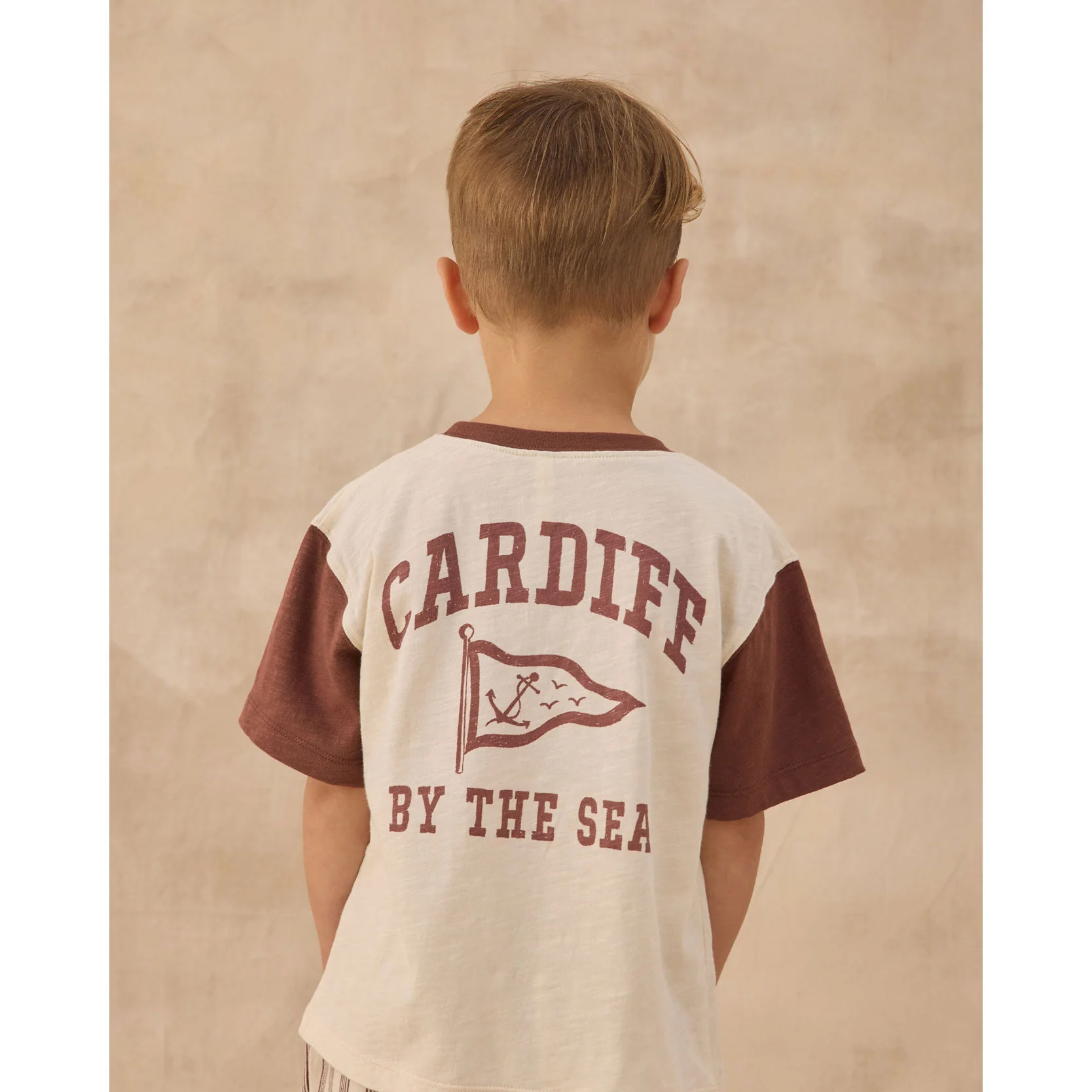 Rylee and Cru  Natural Cardiff By The Sea Contrast Tee - Image 4