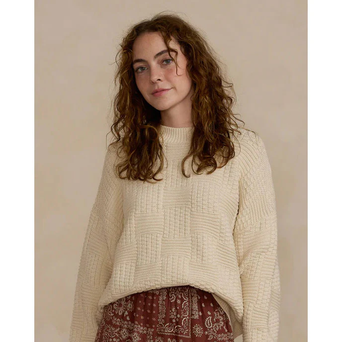 Rylee and Cru Natural Check Carolina Women Sweater - Image 2