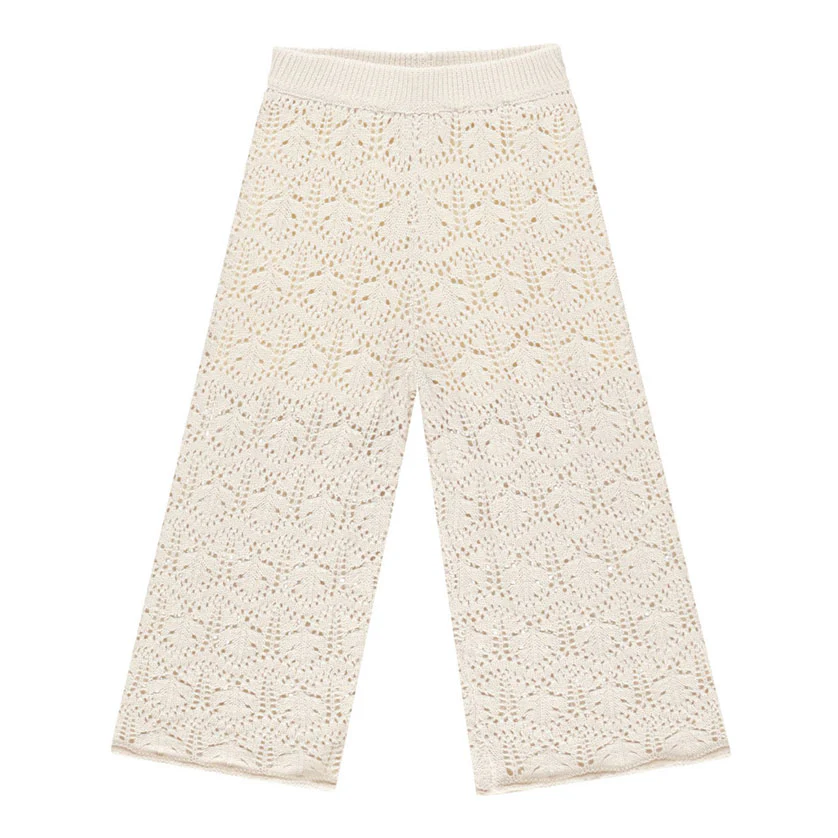 Rylee and Cru Natural Chrochet Knit Pant
