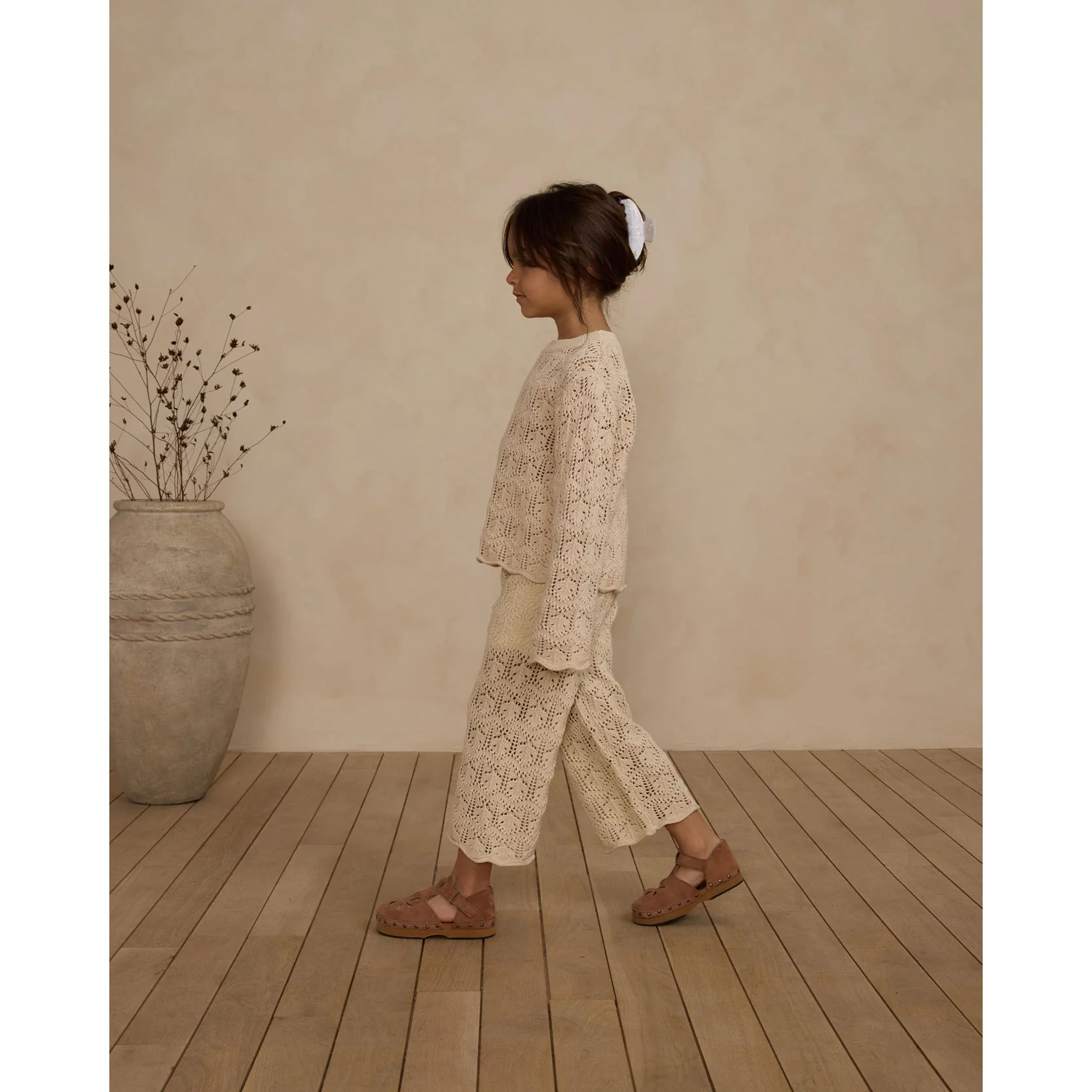 Rylee and Cru Natural Chrochet Knit Pant - Image 2