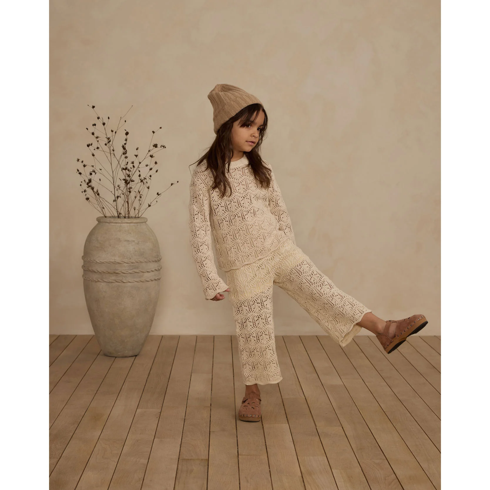 Rylee and Cru Natural Chrochet Knit Pant - Image 3