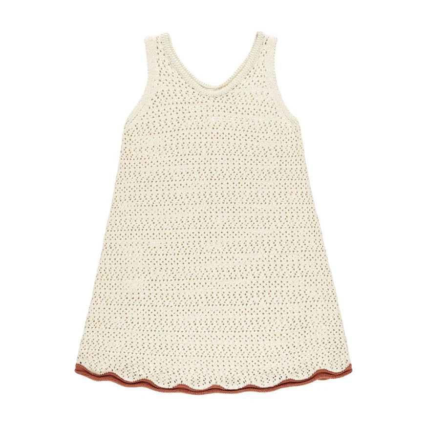 Rylee and Cru Natural Crochet Tank Mini Dress