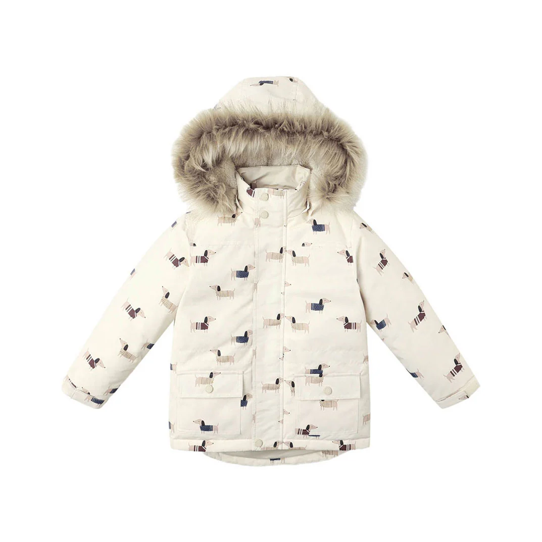 Rylee and Cru Natural Dachshund Parka Ski Jacket