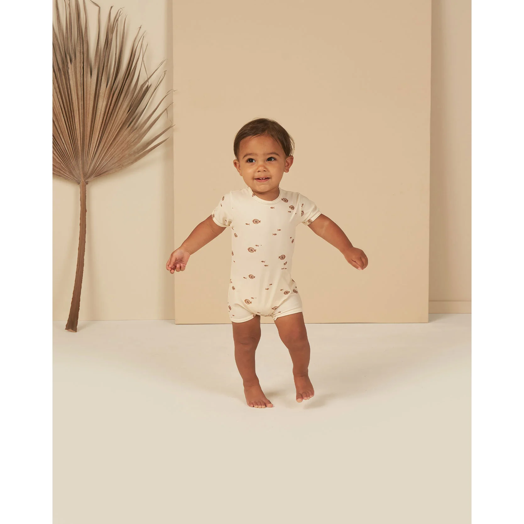 Rylee and Cru Natural-Fish Shorty One-Piece - Fish - Image 2