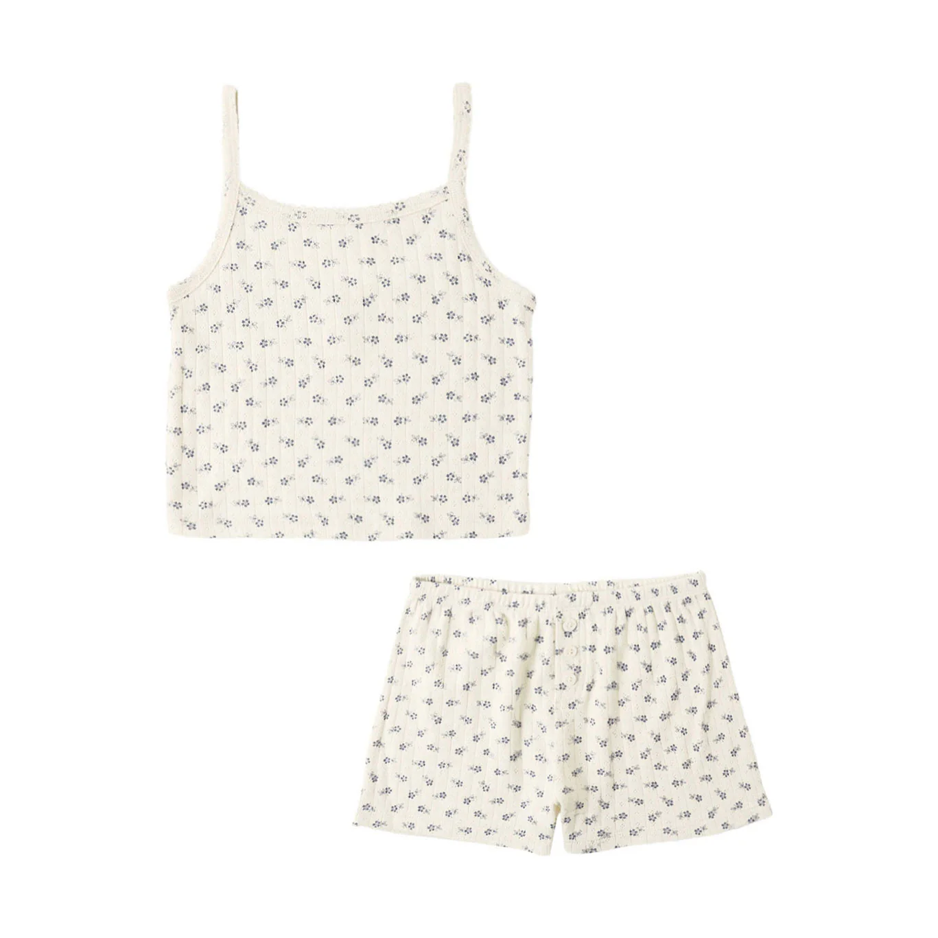 Rylee and Cru  Natural Pointelle Lounge Set