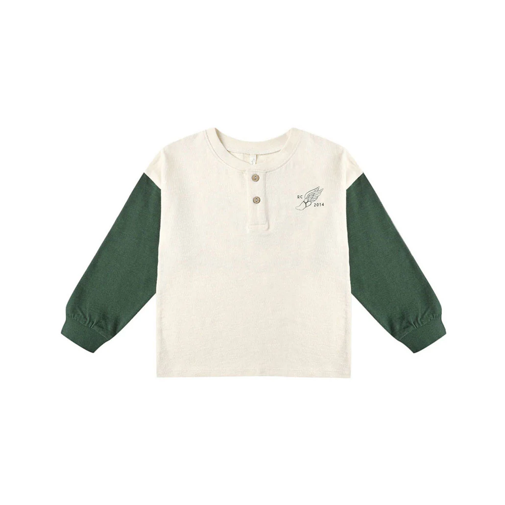 Rylee and Cru Natural Relaxed Long Sleeve Henley