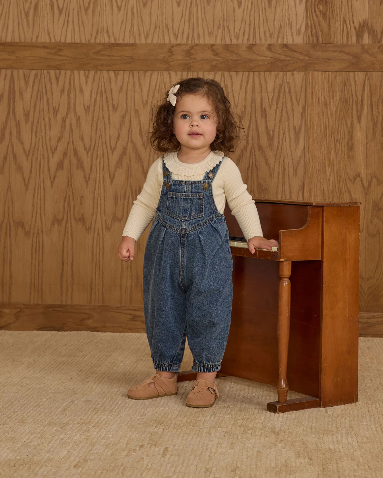 Rylee and Cru Natural Ruffle Collar Bodysuit - Image 2