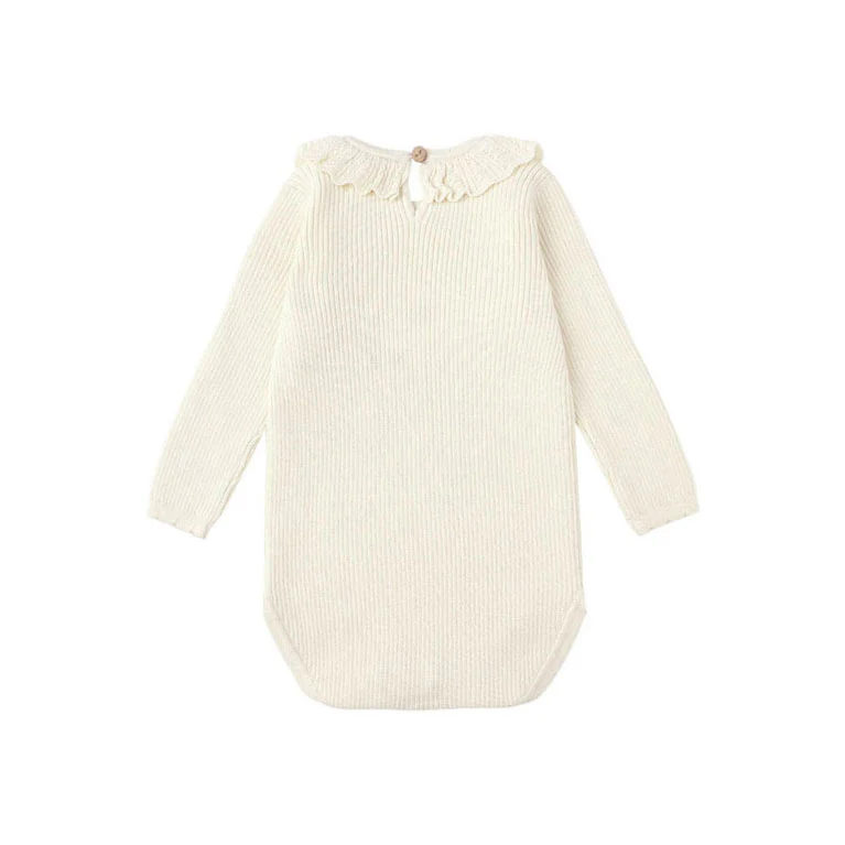 Rylee and Cru Natural Ruffle Collar Bodysuit - Image 3