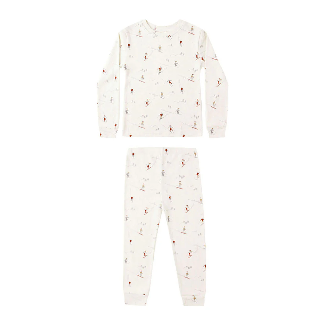 Rylee and Cru Natural Skiers Organic Pajama Set