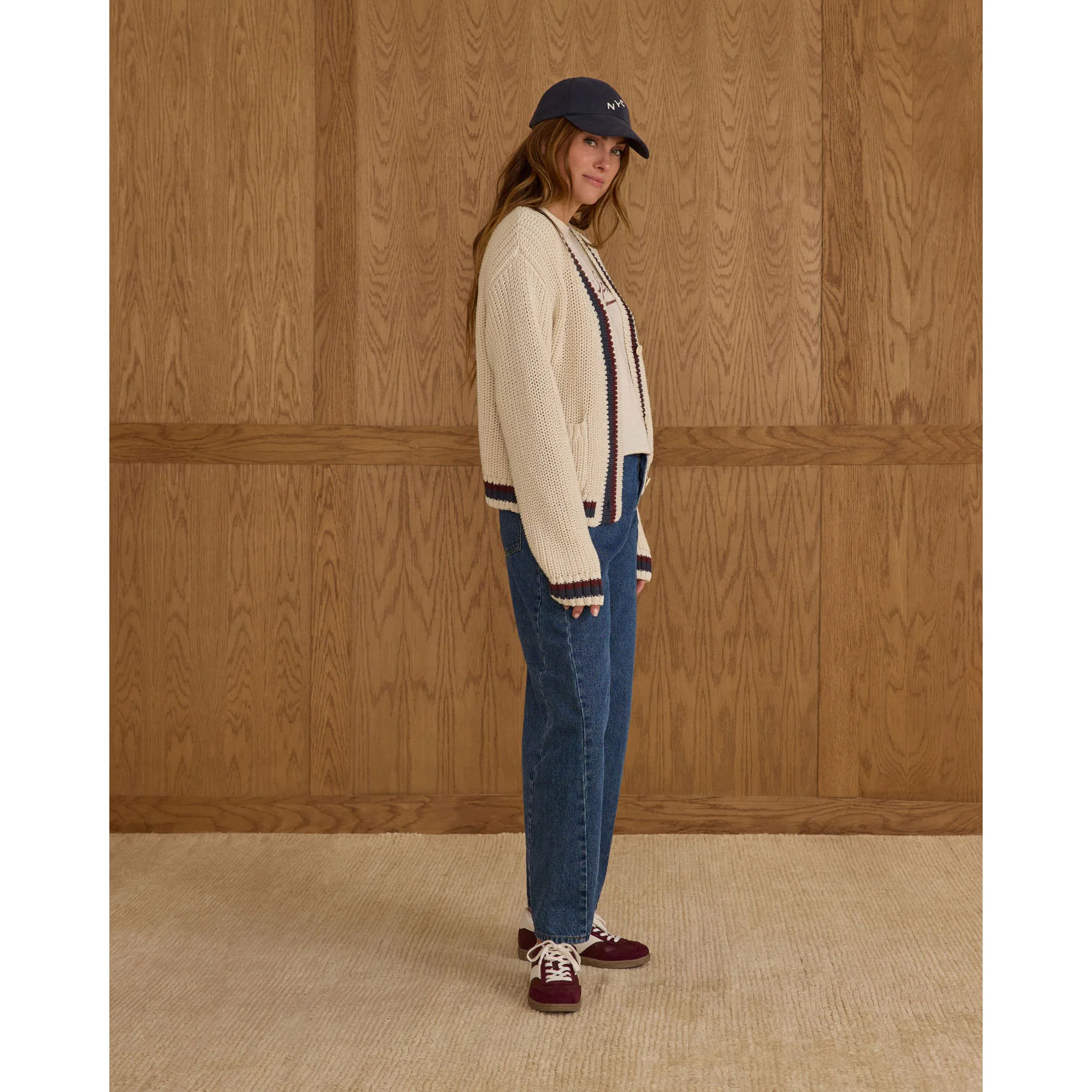 Rylee and Cru Natural Women Collegiate Cardigan - Image 4