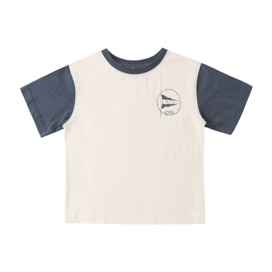 Rylee and Cru Nautical Flag Contrast Short Sleeve Tee