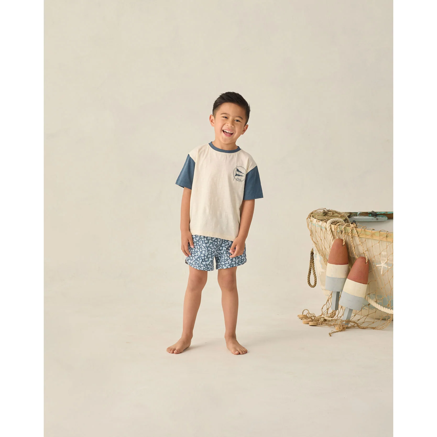 Rylee and Cru Nautical Flag Contrast Short Sleeve Tee - Image 2