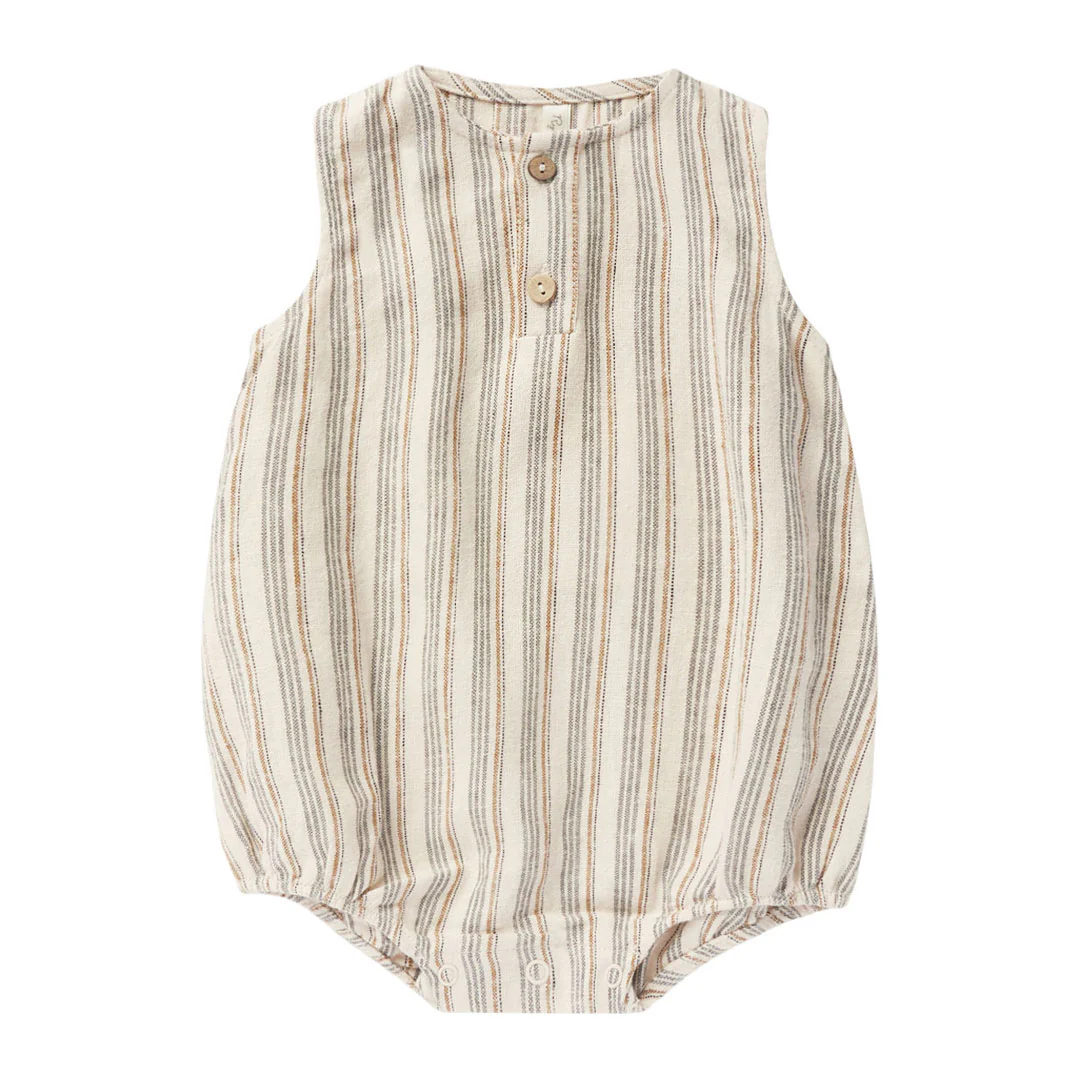 Rylee and Cru Nautical Stripe Beau Romper