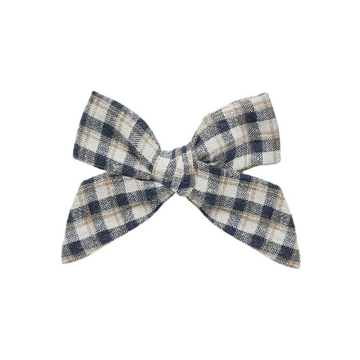Rylee and Cru Navy Check Bow