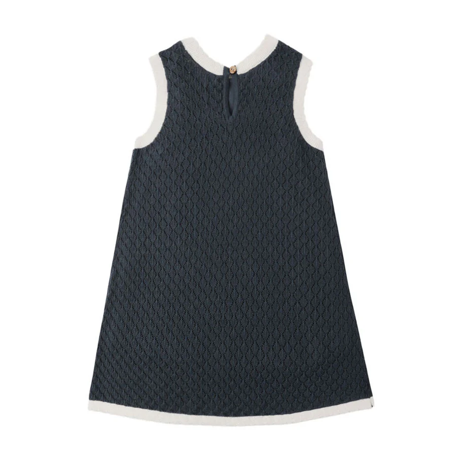 Rylee and Cru Navy Crochet Tank Mini Dress - Image 2