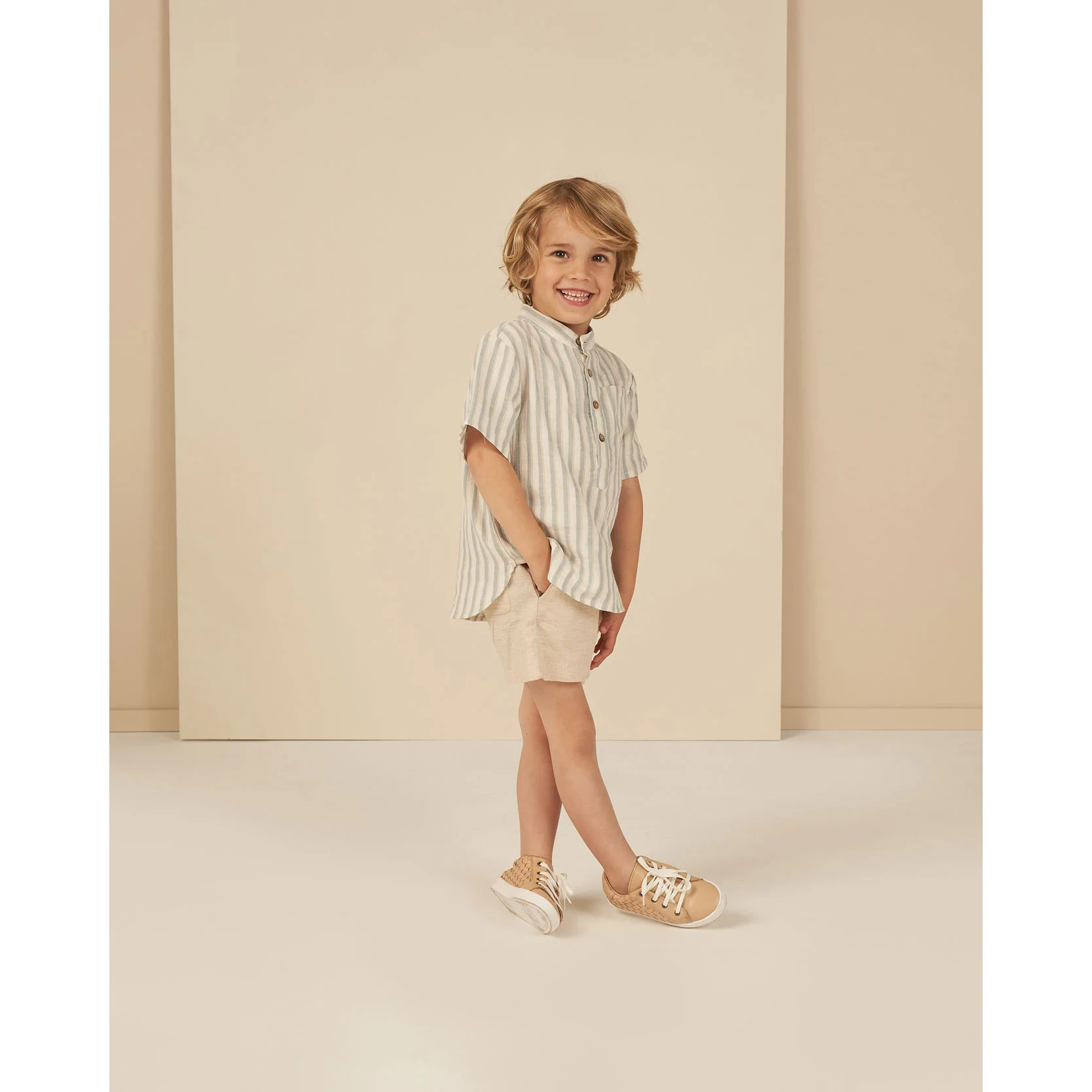 Rylee and Cru Ocean-Stripe Mason Shirt - Ocean Stripe - Image 3
