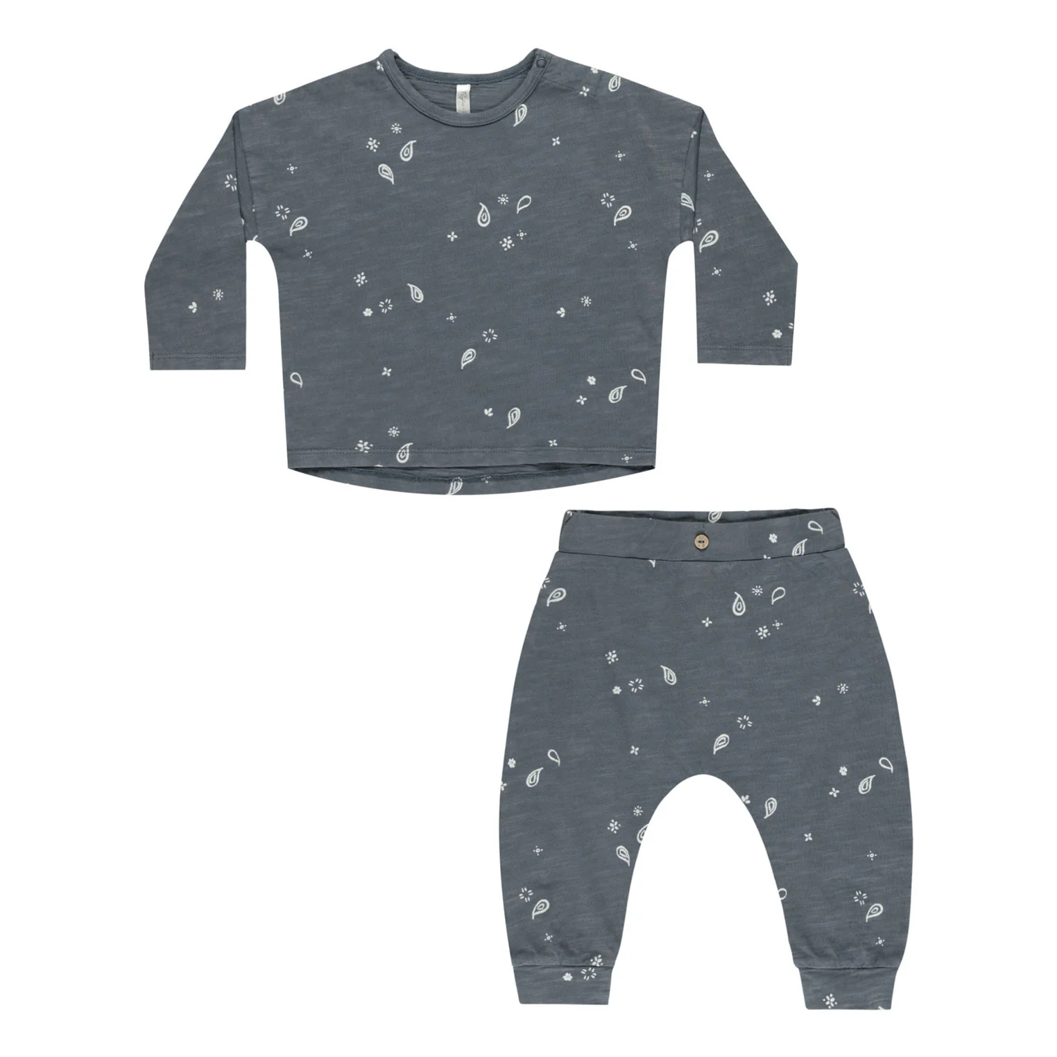Rylee and Cru Paisley Long Sleeve T + Pant Baby Set