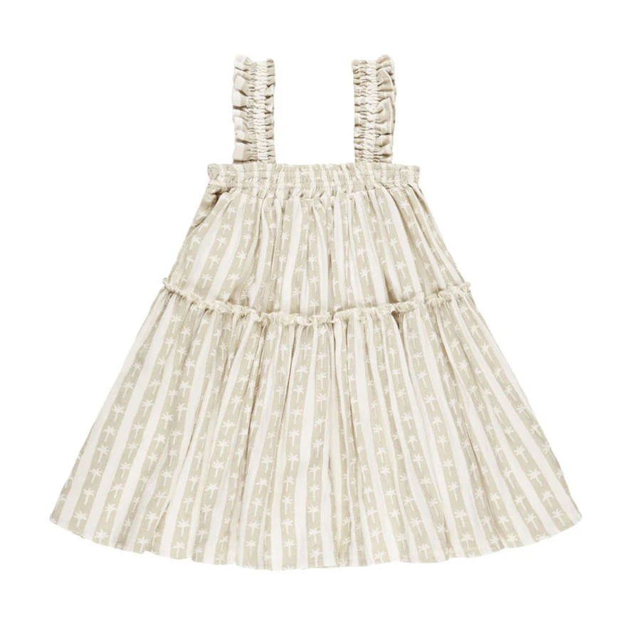 Rylee and Cru Palm Stripe Cicily Dress